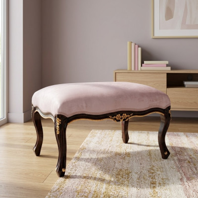 Ottoman Chaise Lounge Bench Textile Designer Stool Footstool Side Stool