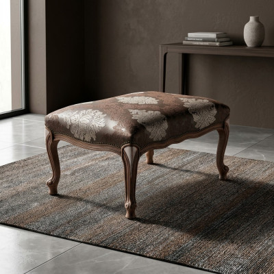 Upholstered bench footstool ottoman seating pouf living room designer stool