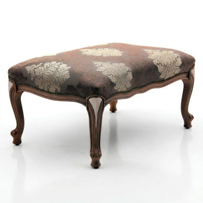 Upholstered bench footstool ottoman seating pouf living room designer stool