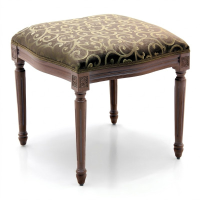 Living room designer stool wood textile footstool ottoman pouf stool
