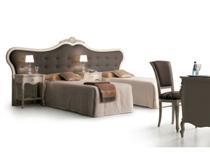 Hotel furnishings 2x beds design modern bedroom luxury furniture 2-piece set
