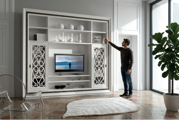 Cabinet Display Case Wood Living Room Furniture TV Wall Units Modern Design Wall Unit