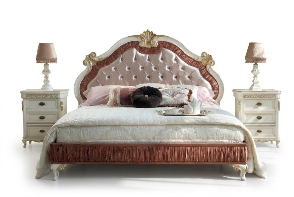 Modern design luxury bed furniture new bed 2x nightstands 3 pcs. bedroom set