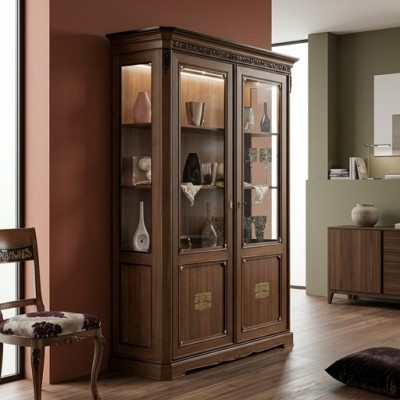 Display glass design cabinet wood furniture new display sideboards display cabinet.