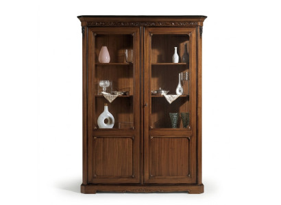 Showcase Wood Luxury Cabinets Classic Sideboard Design Furniture Italian Brown