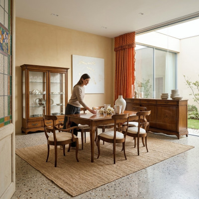 Dining Room Set Dining Group Table Tables 9-piece Complete Set Dining Table 6 Chairs Group