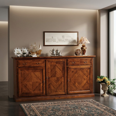 Dresser drawers wooden sideboard cabinet cabinets solid dressers living room