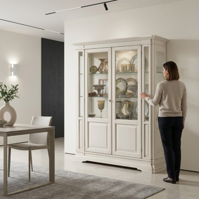 Living room furniture sideboard solid wood display cabinets glass cabinet solid wood display cabinet