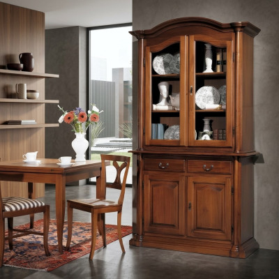 Wooden display cabinet glass cupboard solid wood sideboard display cabinet living room furniture massive