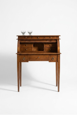 Work Desk Secretary Office Furniture Solid Wood Secretary Table Desk Brown