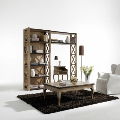 Bookshelf Table Cabinet Wardrobe 2-piece Office Furniture Solid Wood Desk