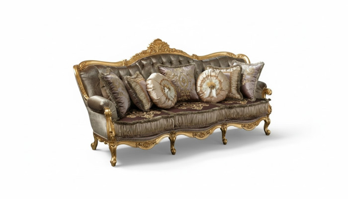 Sofa 3-seater couches sofas Art Deco three-seater fabric sofas couch upholstery new