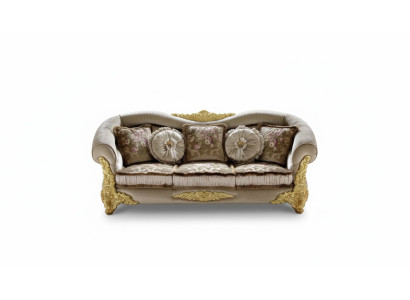 Furniture Textile Sofa Baroque 3-Seat Classic Three-Seater Sofa Couch Upholstery
