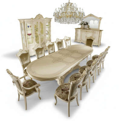 Dining room set dining group wood table tables complete set dining table 12 chairs 13-piece