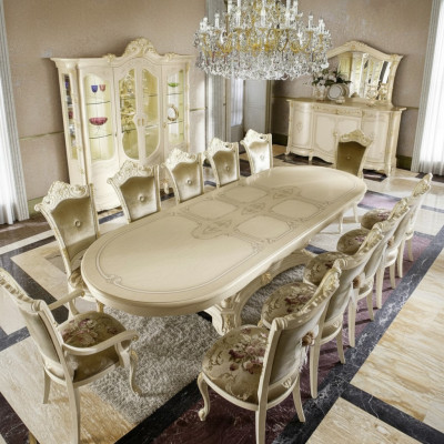 Table luxury dining table Italian design furniture furnishing tables solid wood