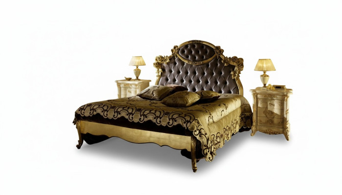 Classic bed luxury beds Chesterfield bedroom hotel baroque furniture new