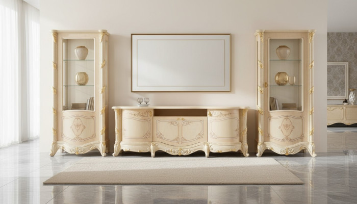 Furniture Italian Sideboard Shelves New TV Shelf TV Stand Solid Wood