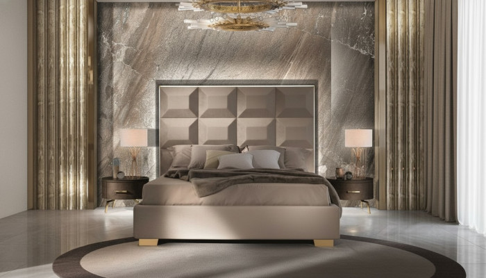Design modern luxury bedroom nightstand beds bed 3-piece bedroom set