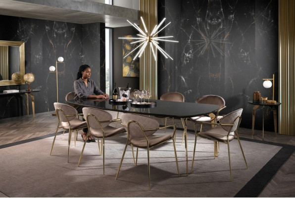 Dining table design furniture Italy luxury dining room table dining tables marble stainless steel