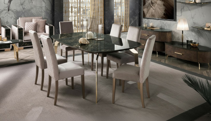 Luxury Set Dining Room Dining Table Chair XL Table Tables Chairs Wood Design 7 pcs New