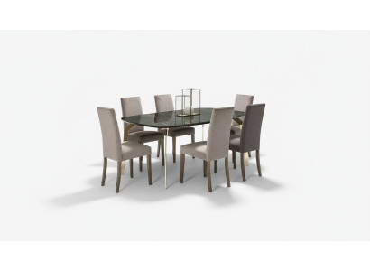 Luxury Set Dining Room Dining Table Chair XL Table Tables Chairs Wood Design 7 pcs New
