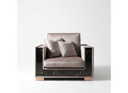 Designer textile upholstered single-seater cushion seat couches new armchair 120x102cm couch