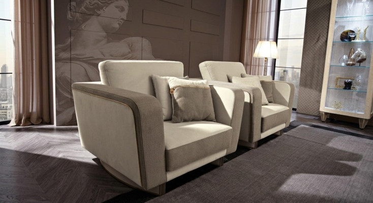 Design Lounge Club Relax Armchair Chair Upholstery Television Leather Textile Wood Fabric