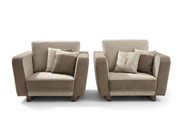Design Lounge Club Relax Armchair Chair Upholstery Television Leather Textile Wood Fabric