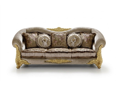 Sofa Couch Textile Sofa 3-Seater Textile Three-Seater Design Upholstery Luxury Seat New