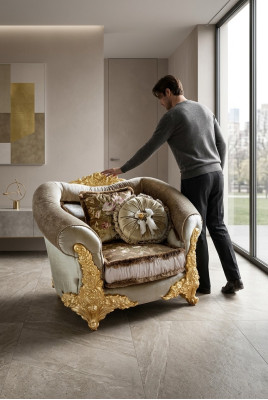 Armchair Luxury Armchair Furniture New Living Room Single Seater Sofa Couch Lounge Club Hotel