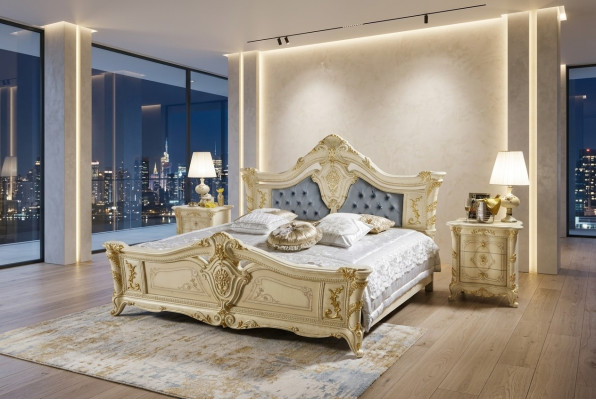 Chesterfield beds furniture leather bedroom hotel baroque classic bed luxury