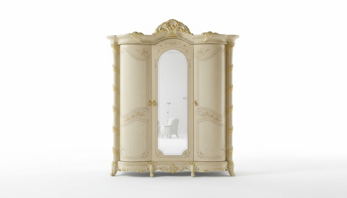 Classic solid wood wardrobe wooden bedroom shelf cabinet closet