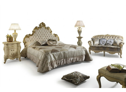 Bed with 2x Nightstand 3-piece Bedroom Set Designer Hotel Bedding Set New