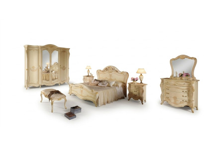 Bedroom Design Luxury Set Beds Sets Bed Nightstand Wardrobe 7 pcs.