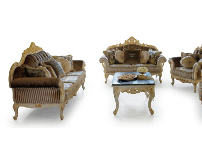 Sofa set 3+2 seater living room upholstered furniture Art Deco sofa fabric sofa sofas