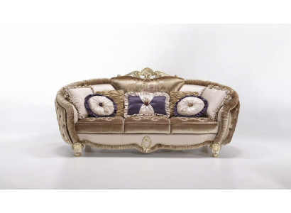 Classic Upholstered 3-Seater Textile Couches Textile Sofa Sofa Three-Seater Couch New