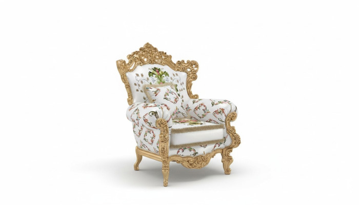 Armchair Design Couch Sofa Relax Fabric Lounge Club Upholstery Seat Luxury White New