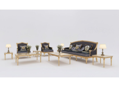 Living landscape sofa couch 6-piece set 3-seater, 2-seater, 1-seater, coffee table, 2x side table
