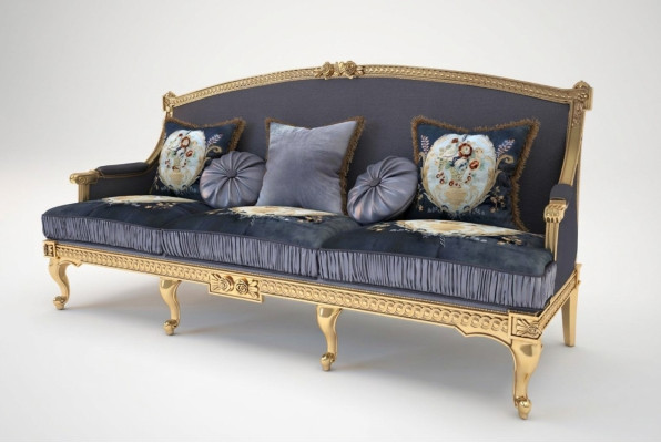 Design couch cushions sofa sofas 3-seat three-seater fabric sofa living room Italy