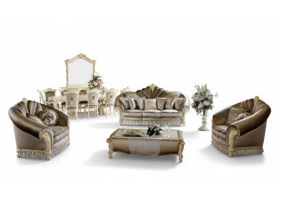 Classic Designer Couch Upholstery Sofa Set 3+1+1 Seater Couches Sofas Textile