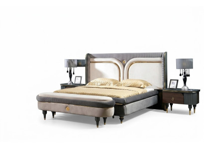 Bed 2x Nightstand 3-piece Set Beds Double Bed Bedroom Hotel Marriage Luxury New