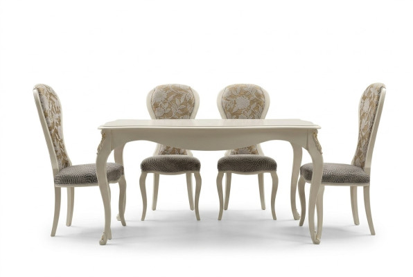 Classic table, wooden table, baroque rococo dining room, royal dining table