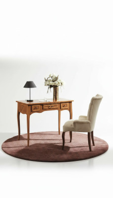 Office Desk + Chair Complete Set Furniture Tables Luxury Italy Table 2-piece Set.
