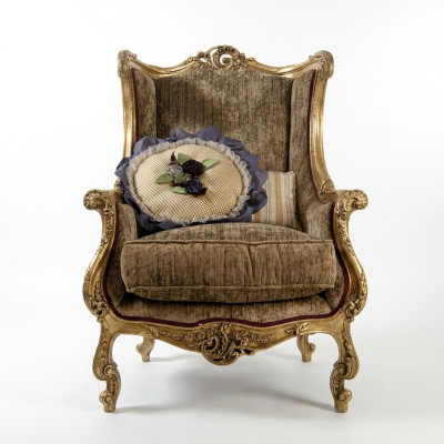 Armchair Library Chair Wingback Armchair Upholstery Italian Furniture Luxury Chairs New