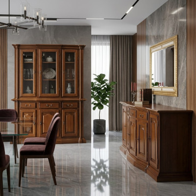 Dresser drawers wood sideboard cabinet cupboards solid dressers living room