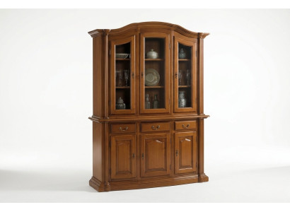 Solid Wood Display Cabinet Living Room Furniture Sideboard Massive Wood Glass Cabinet