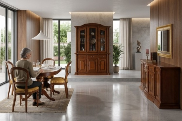 Design Dining Room Set Suite 7-piece Wood Furniture Sideboard 4x Chair Table Cabinet New
