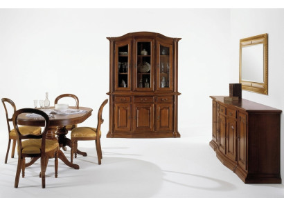 Design Dining Room Set Suite 7-piece Wood Furniture Sideboard 4x Chair Table Cabinet New