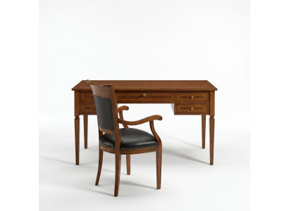 Chairs Upholstered Chair Set Wood Leather Backrest Suite Dining Seat Tables 1x New