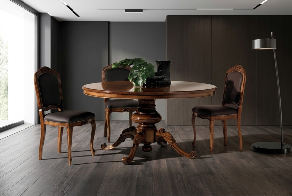 Classic dining table table round tables round baroque rococo furniture round tables new